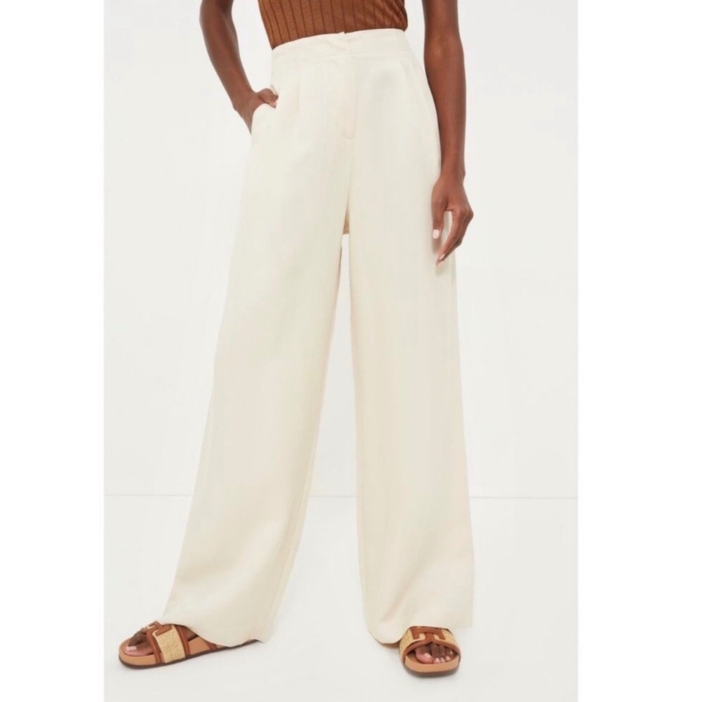 Pomander Place Womens Coastal Fisherman Wide Leg Pleated Trousers Large Resort